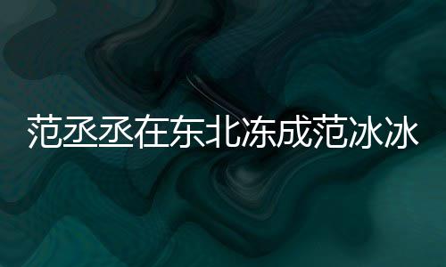 冰冰搞东北冻成笑回应丞在范丞范冰范冰